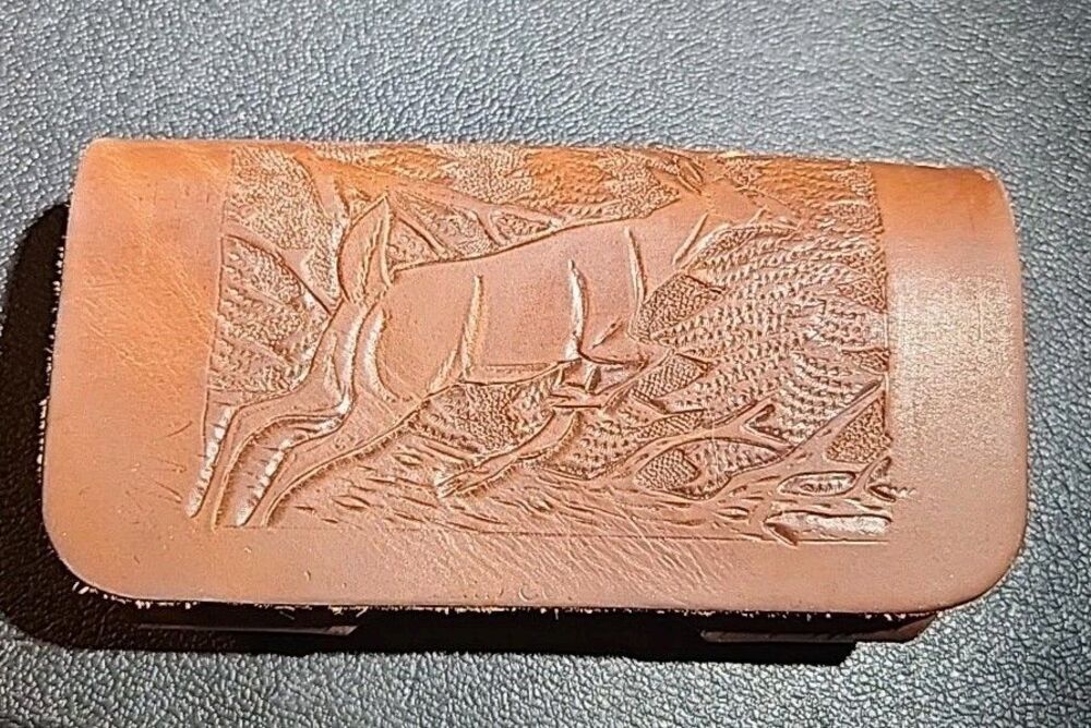 Hand Tooled/Custom, Hand Made Leather Belt Case